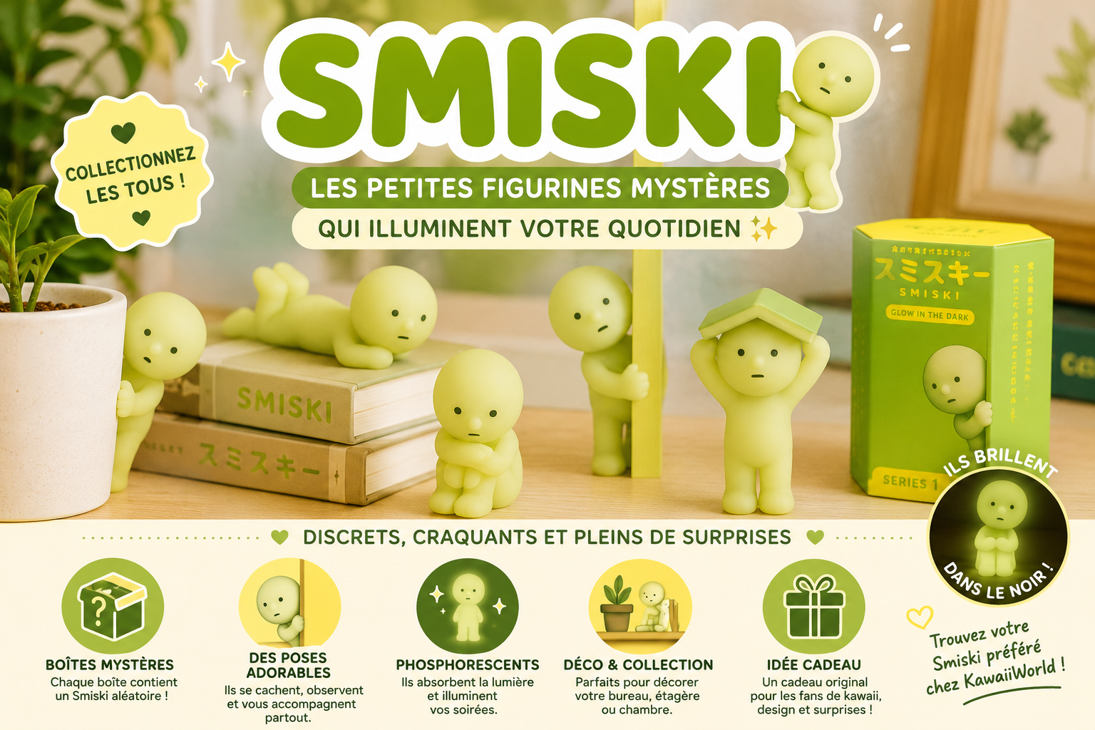 Smiski : les figurines japonaises phosphorescentes qui brillent