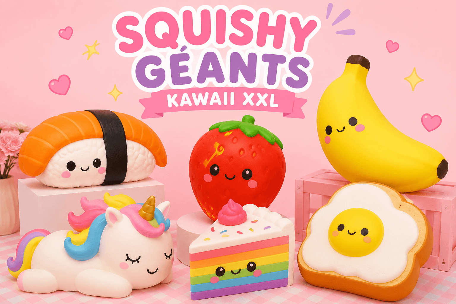 Squishy Géants Kawaii XXL