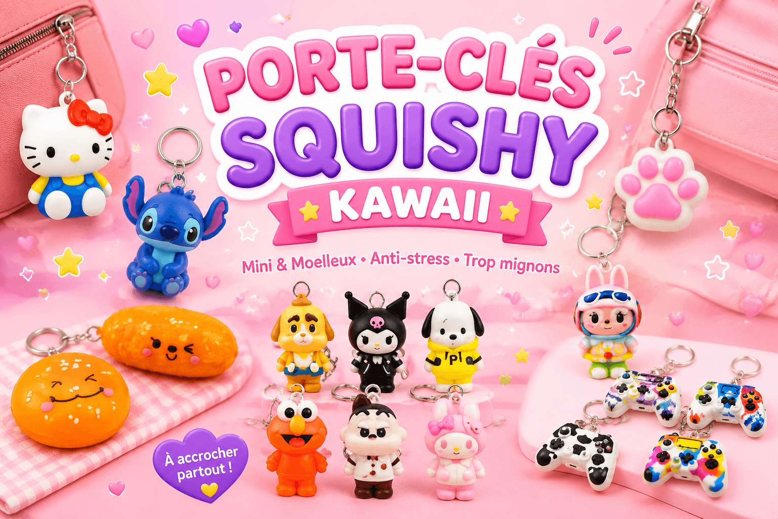Porte-Clés Squishy Kawaii