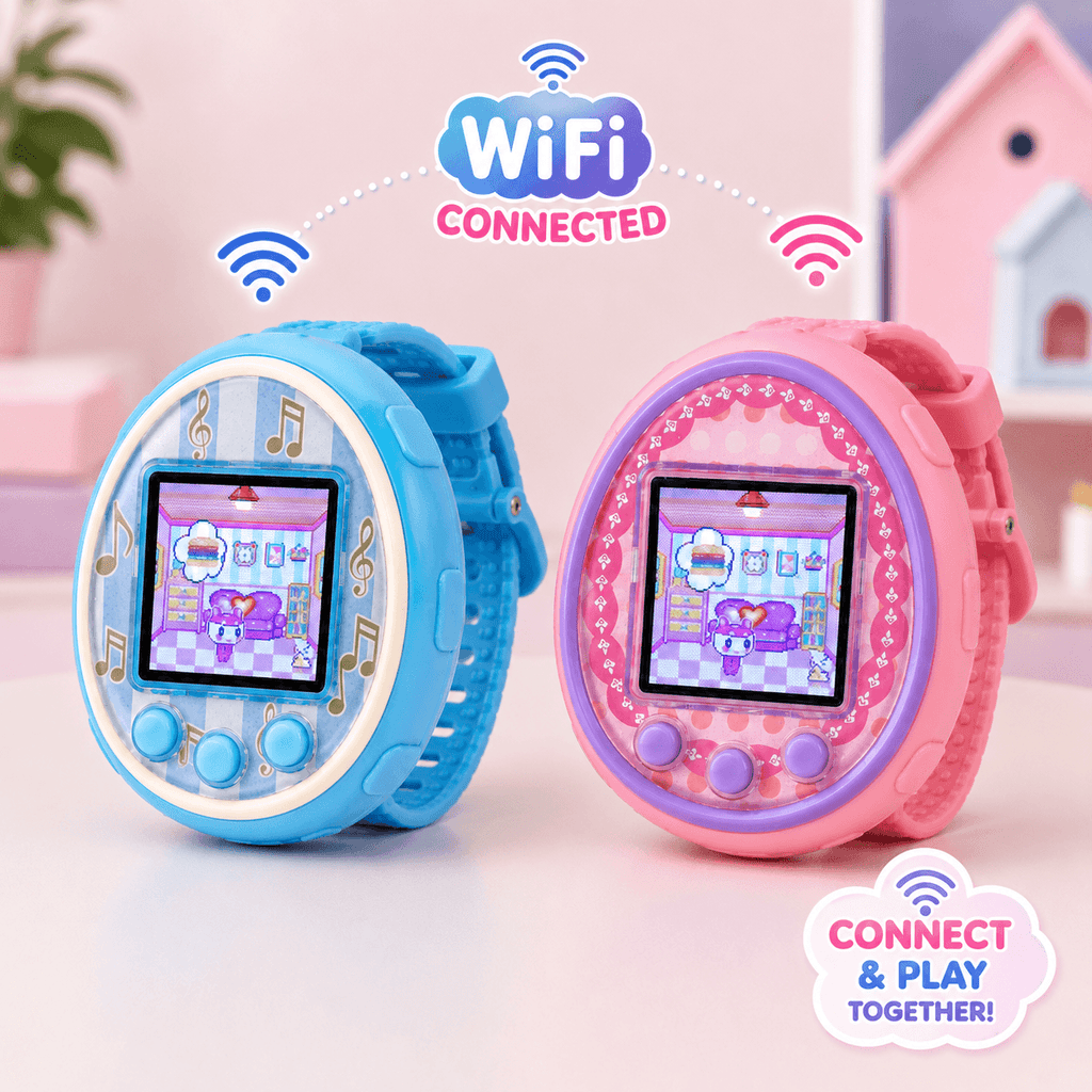 ToumaPet animal virtuel kawaii avec écran HD couleur et porte-clés, compagnon interactif à emporter partout.