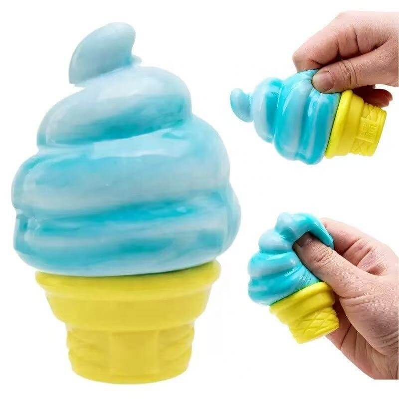NeeDoh Nice Cream Cone Squishy à texture ultra douce, inspiré d'une glace colorée et gourmande.
