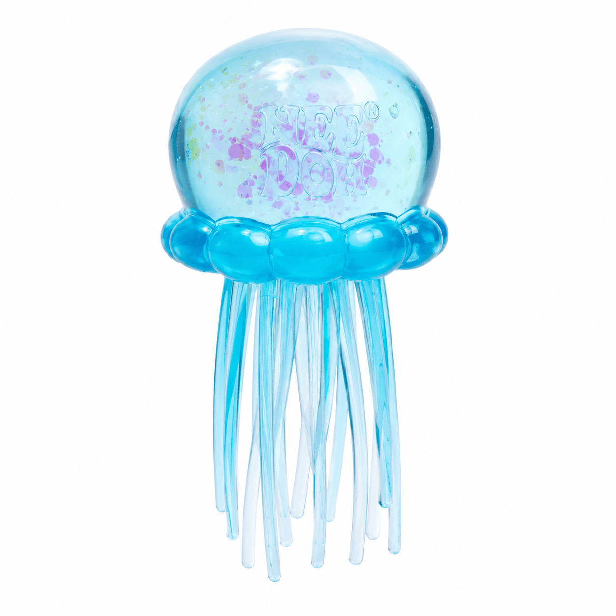 Squishy NeeDoh Jellyfish Anti-Stress avec tentacules souples, parfait pour la détente et le plaisir tactile.