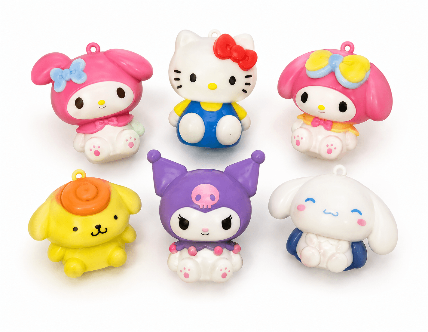 Collection de porte-clés Squishy Kawaii Personnages Surprise aux designs adorables et variés.