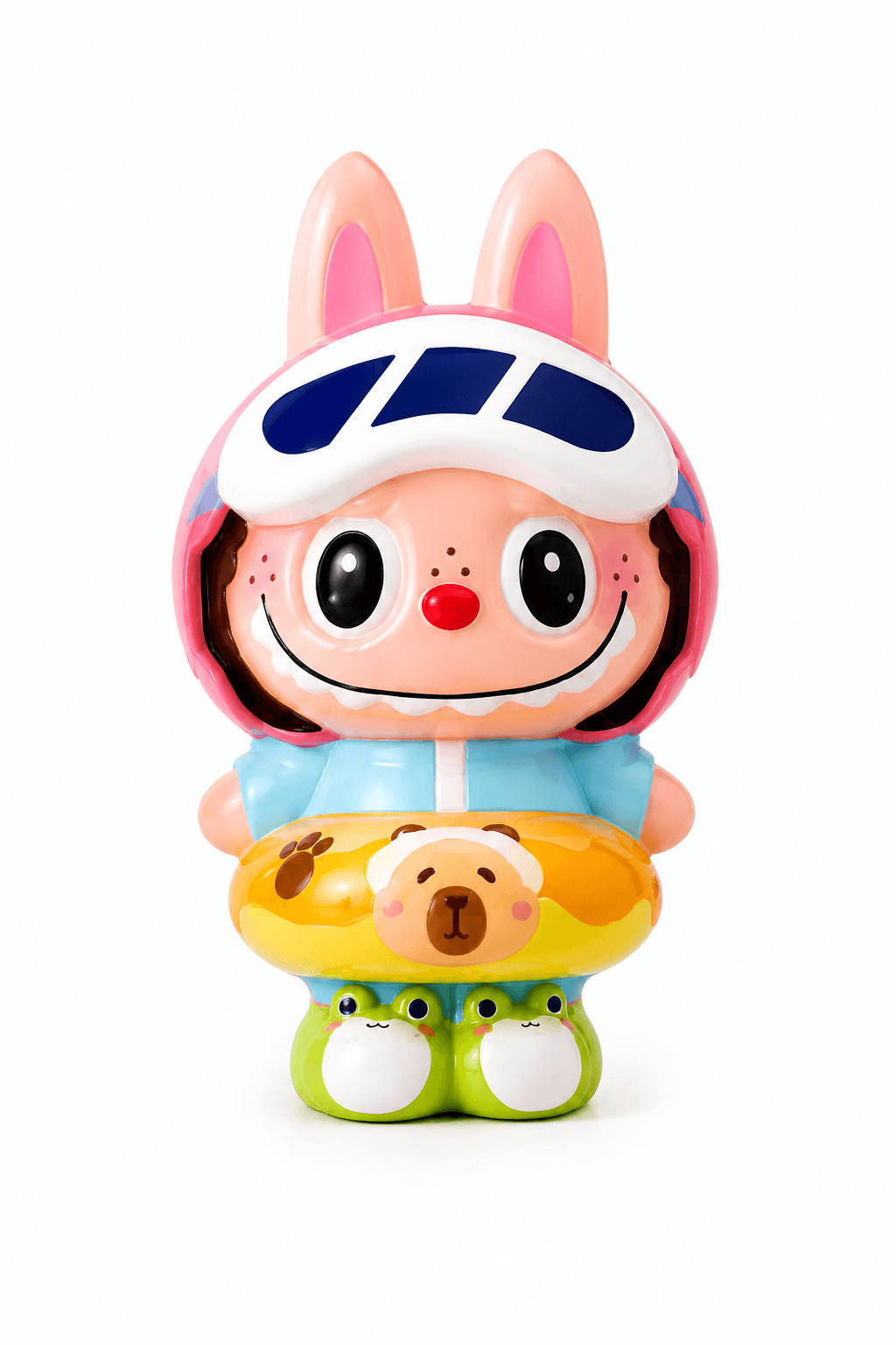 Porte-clés Squishy Labubu Kawaii Surprise au design mignon et coloré, doux et agréable à manipuler.