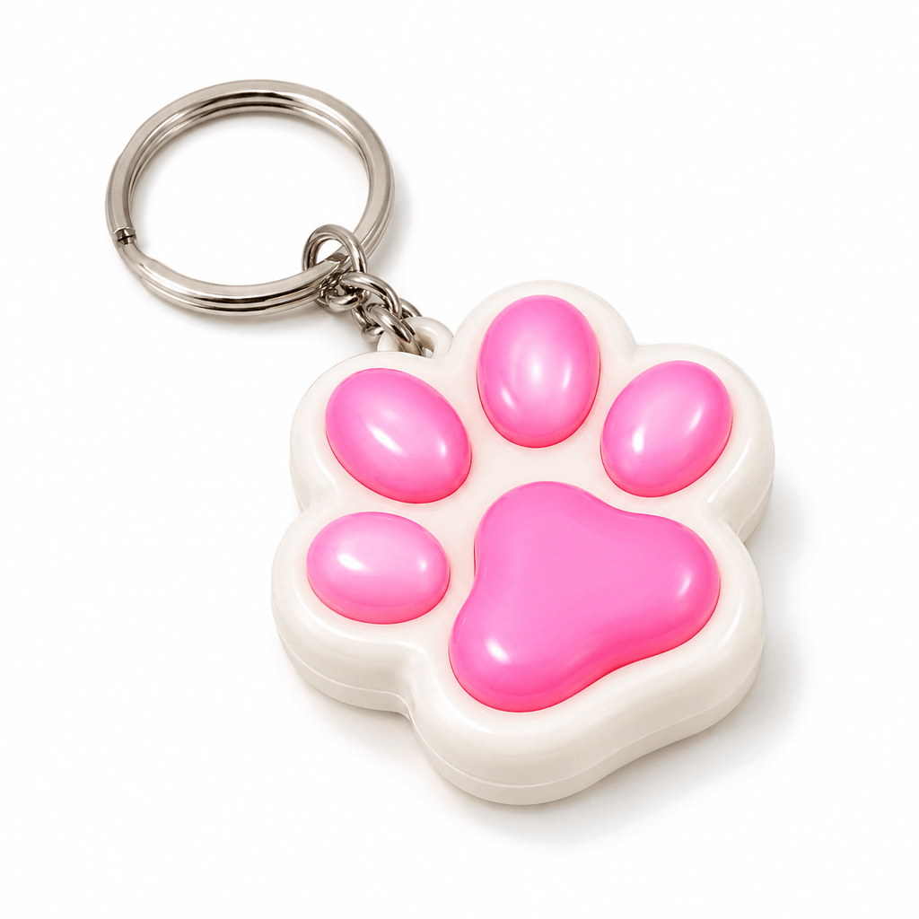 Porte-clés Squishy Patte de Chat Kawaii rose, doux et agréable à presser, accessoire anti-stress original.