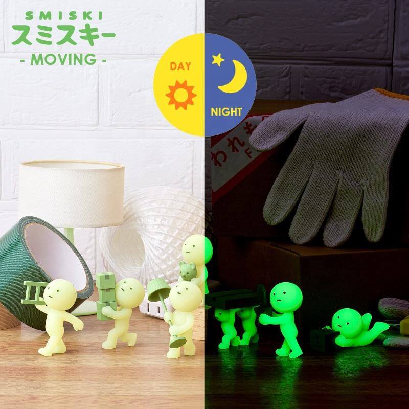 smiski glow in the dark effet lumineux nuit figurines phosphorescentes