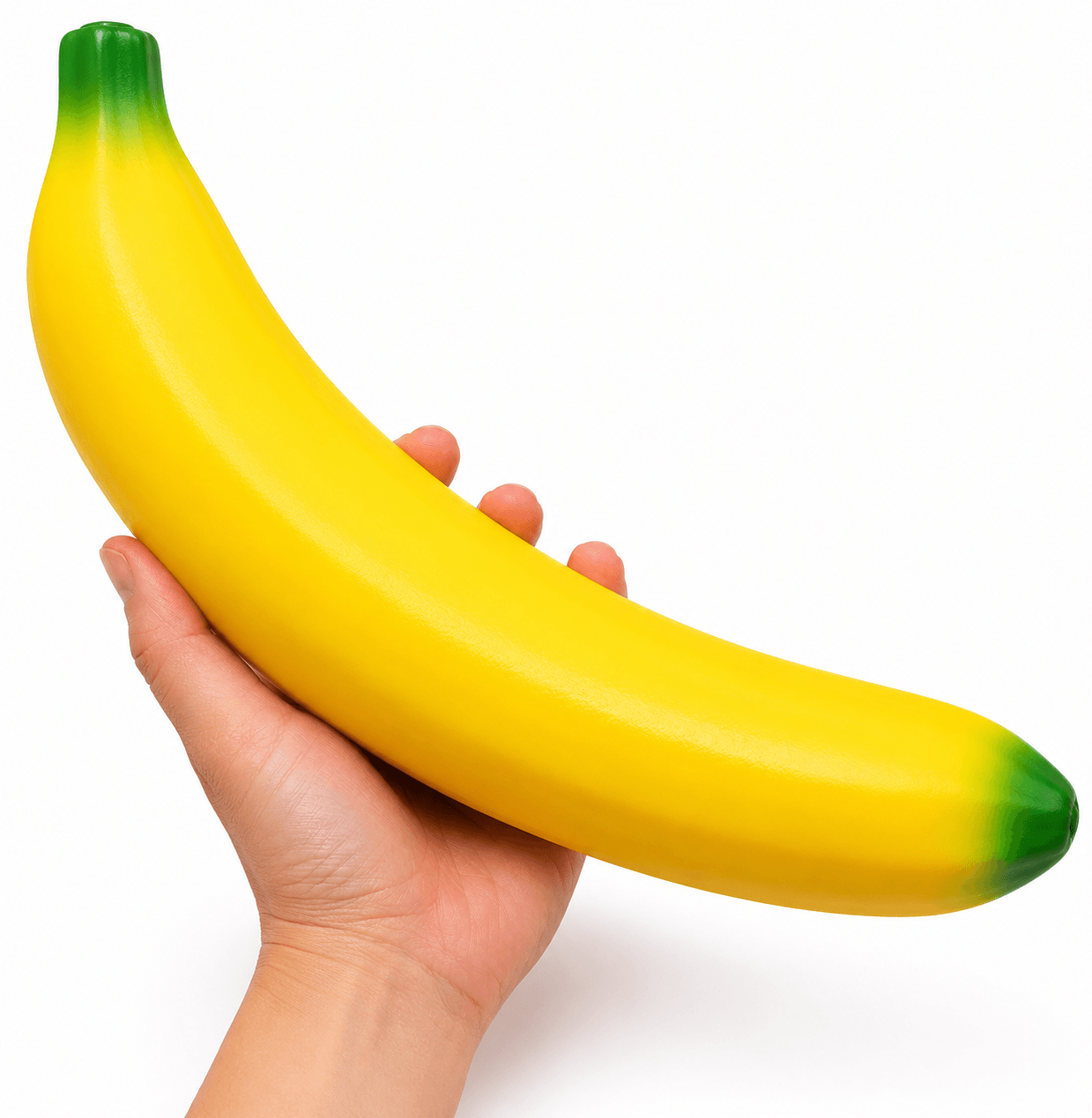Squishy Banane XXL Anti-Stress en forme de banane géante, doux, moelleux et agréable à presser.