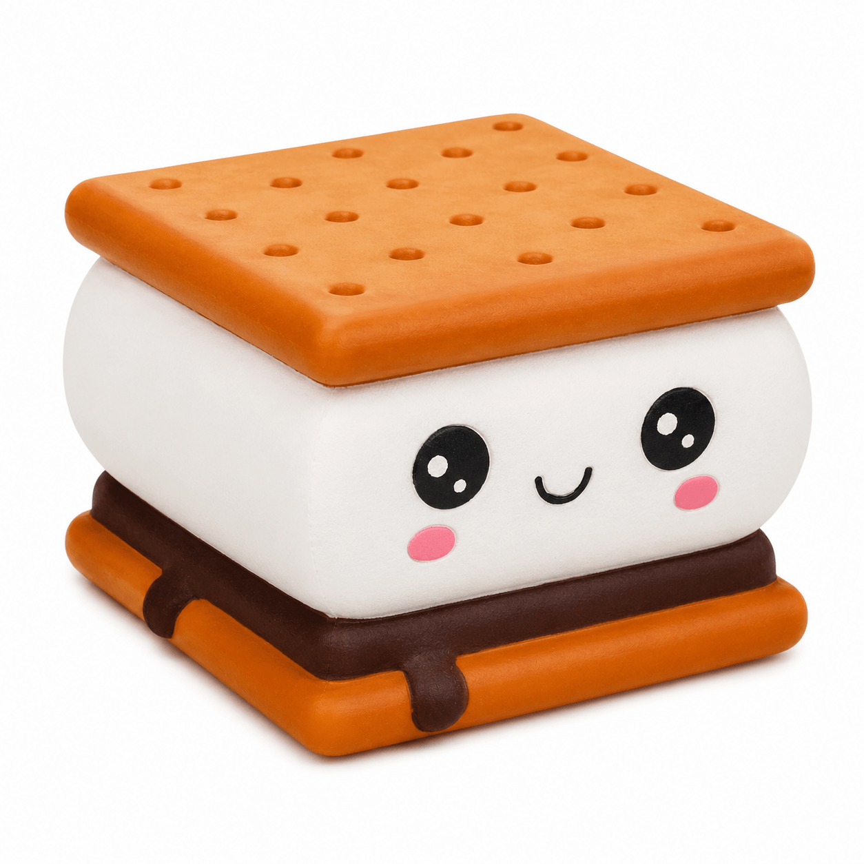 Squishy Biscuit Sandwich Kawaii gourmand avec design réaliste et effet anti-stress relaxant.