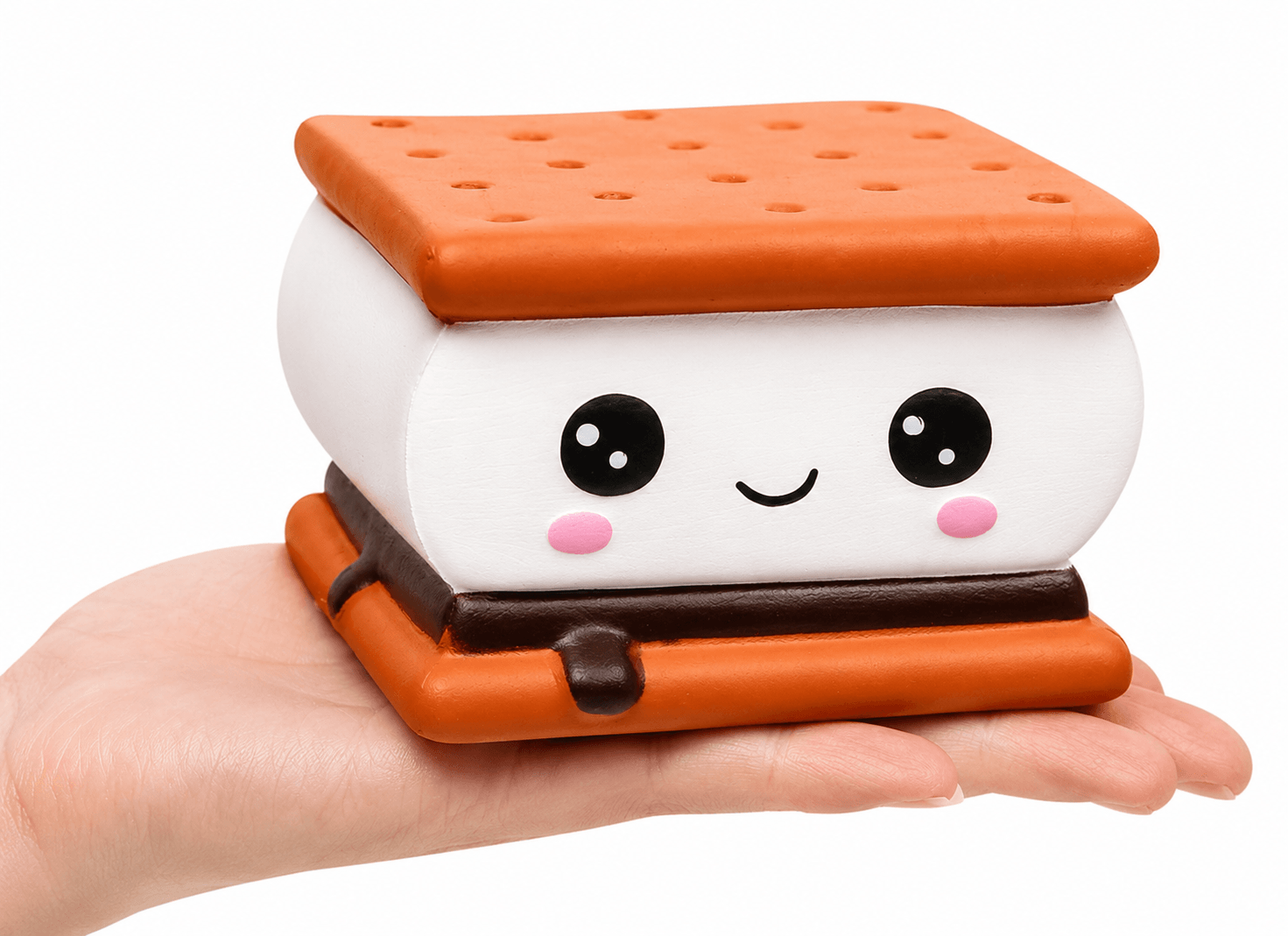 Squishy Biscuit Sandwich Kawaii en forme de biscuit gourmand fourré, doux, moelleux et anti-stress.