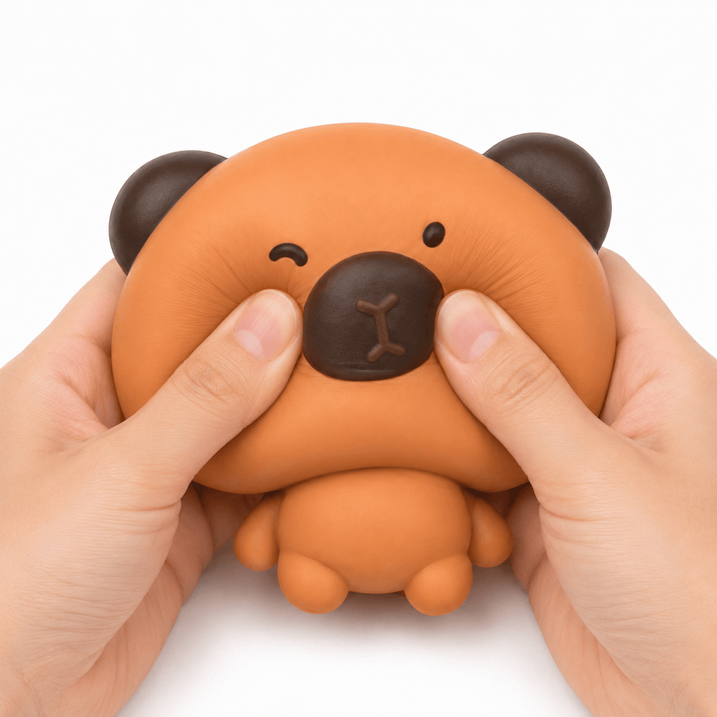 Squishy Capybara Kawaii ultra moelleux, parfait pour les amateurs de jouets anti-stress et kawaii.
