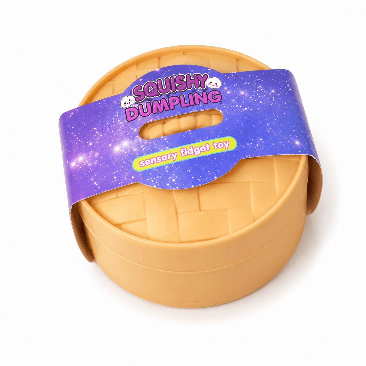 Squishy Dumpling Surprise Brillant en forme de ravioli kawaii scintillant, doux, moelleux et agréable à presser.