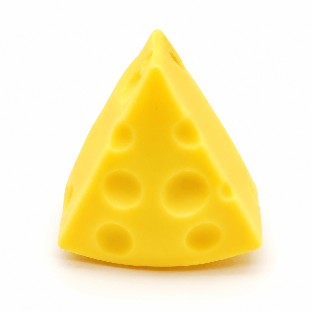 Squishy Fromage Kawaii Anti-Stress en forme de morceau de fromage gourmand, doux, moelleux et agréable à presser.