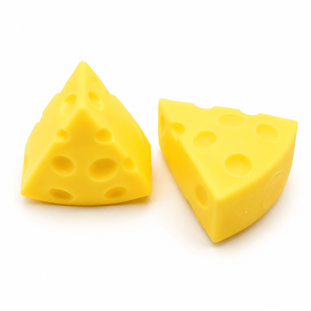 Collection de Squishy Fromage Kawaii anti-stress en forme de fromage, douce, colorée et amusante.