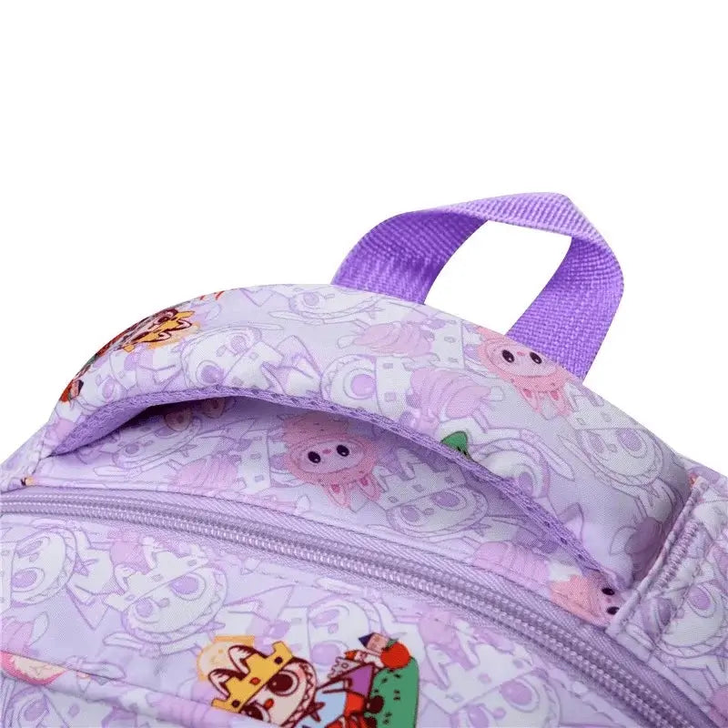 Cartable Labubu primaire kawaii léger et pratique, idéal pour transporter cahiers et fournitures.