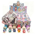 Collection de porte-clés Labubu multicolores avec plusieurs personnages kawaii à collectionner.