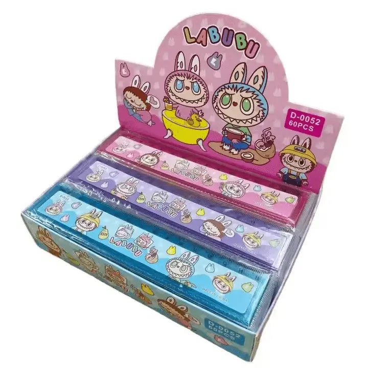 Règle Labubu collector avec illustrations kawaii, accessoire scolaire pratique et original.