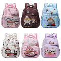 Collection de cartables Labubu primaire kawaii avec plusieurs modèles colorés adaptés à l'école primaire.