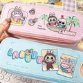 Collection de trousses Labubu multifonctions kawaii avec plusieurs modèles colorés pour l'école.